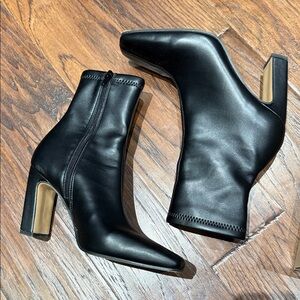 Nordstrom Sleek Black Heeled Boots